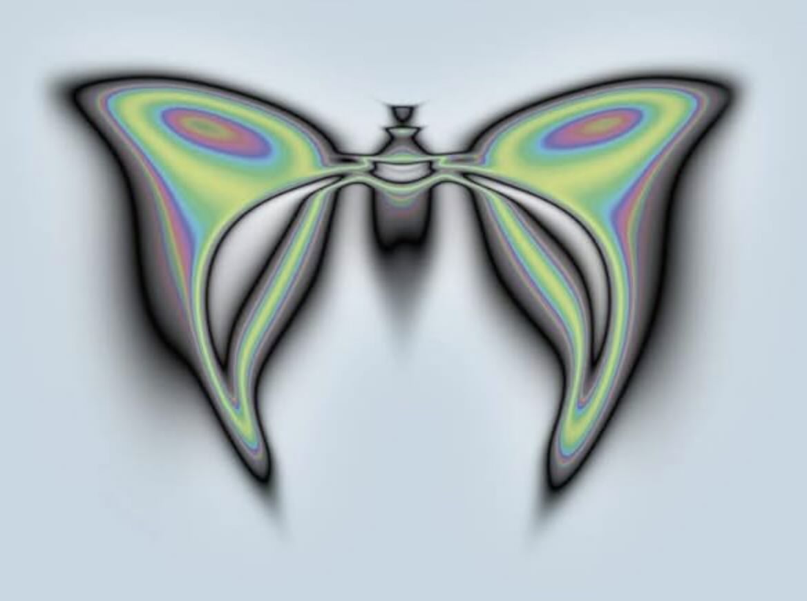 The Picbreeder butterfly — an image that emerged from non-objective collaborative evolution